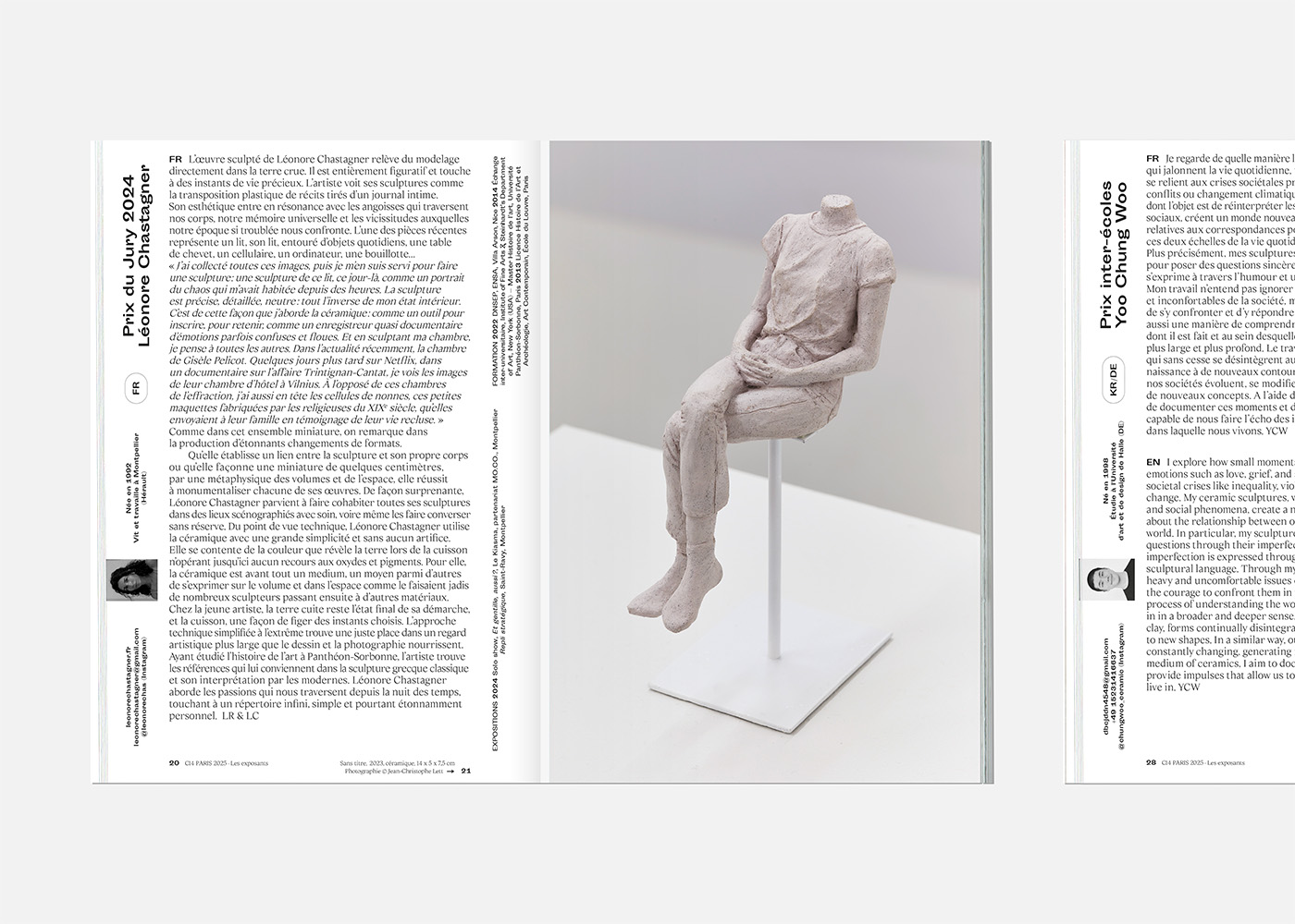 Double page du catalogue C14 Paris 2025